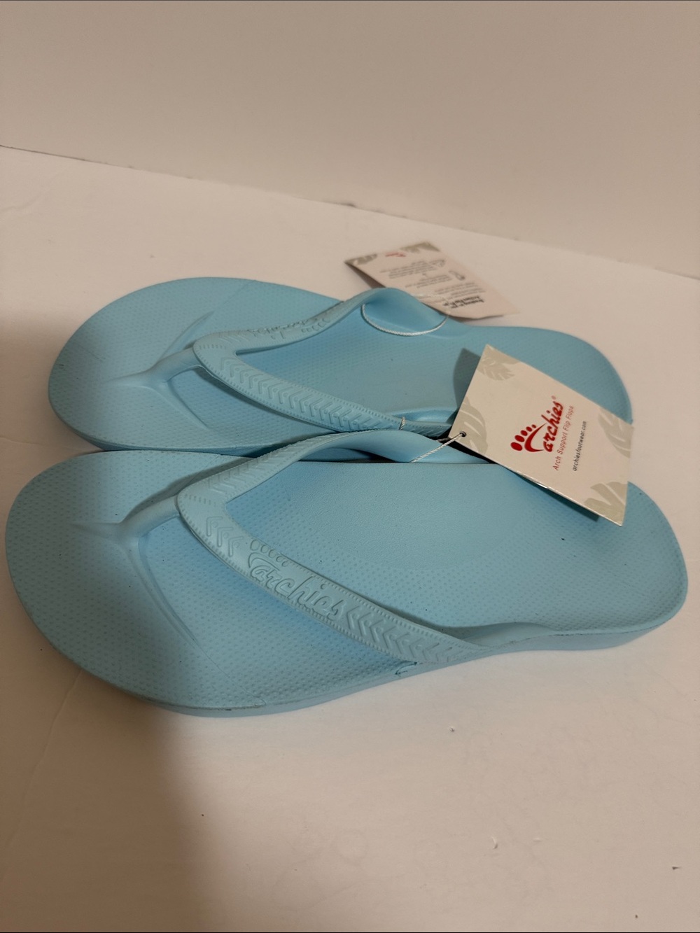 Archie’s Women’s Light Blue Arch Support Sandals Size 10 - Picture 2 of 5